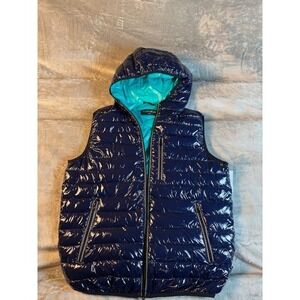 Noize NWT Gavyn Glossy Blue Puffer Vest with Contrast Men's Medium